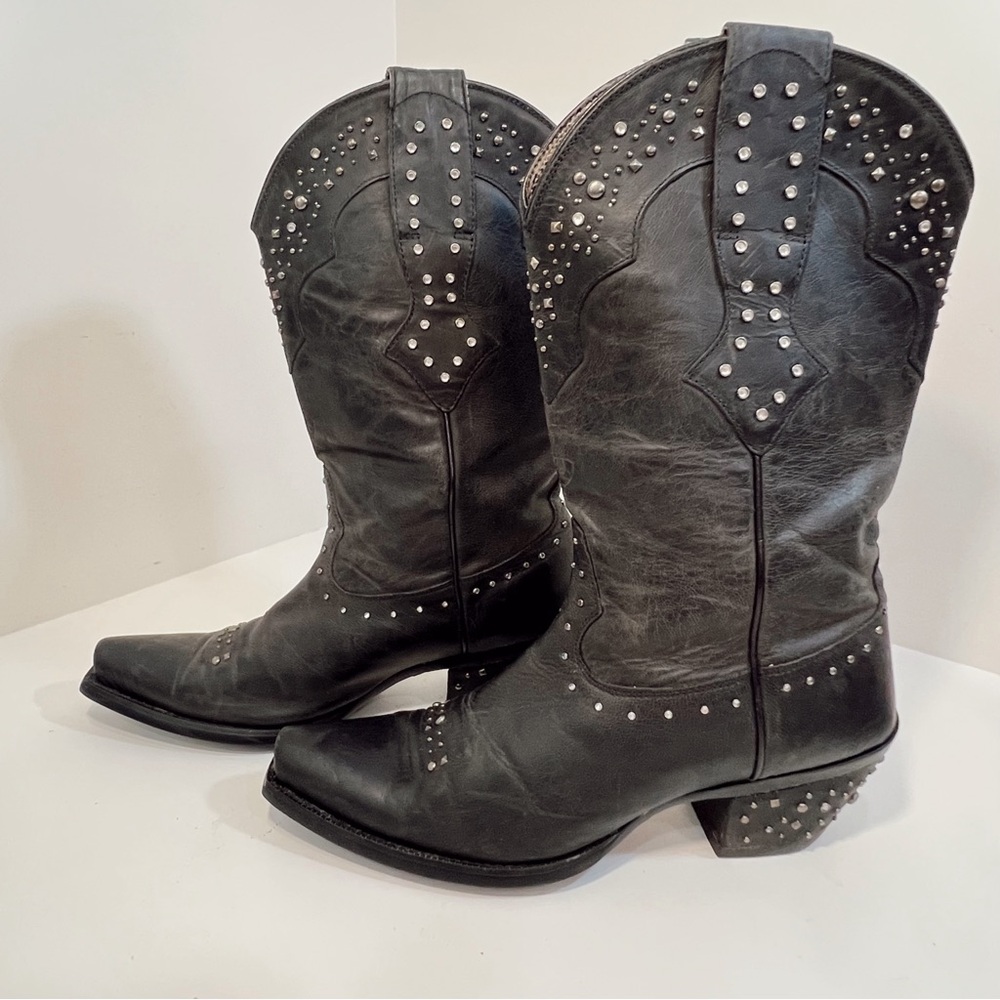 Ariat Sassy Black Leather Rhinestone Western Boot - Picture 8 of 15